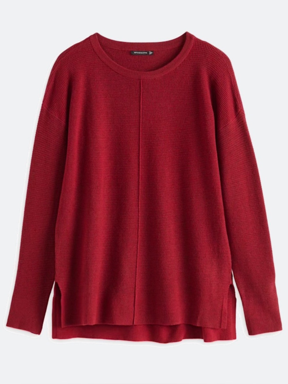 Staccato Deep Red Crewneck Sweater. Sz S